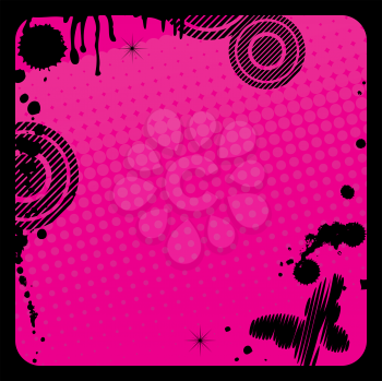 Royalty Free Clipart Image of a Grunge Pink Background