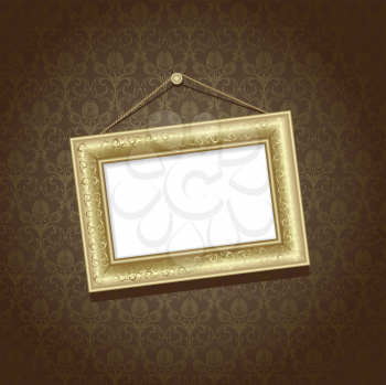 Royalty Free Clipart Image of a Frame on a Wall