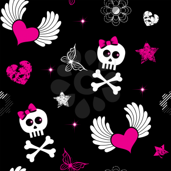 Royalty Free Clipart Image of an Emo Background