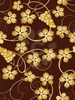 Royalty Free Clipart Image of a Grapevine Background