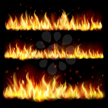 Black background with flame.EPS10. Mesh.This file contains transparency.