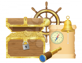 Royalty Free Clipart Image of Pirate Symbols
