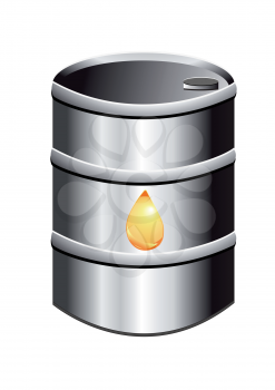 Royalty Free Clipart Image of a Barrel of Petrol