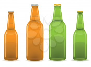Royalty Free Clipart Image of a=Beer Bottles