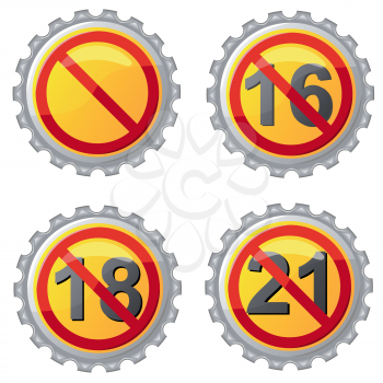 Royalty Free Clipart Image of No Drinking Signs