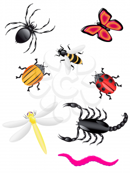 Royalty Free Clipart Image of Insects