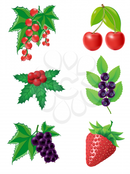 Royalty Free Clipart Image of Berries