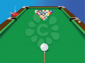 Royalty Free Clipart Image of Billiards