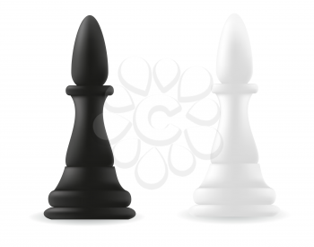 Royalty Free Clipart Image of Bishop Chess Pieces