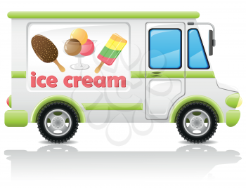 Royalty Free Clipart Image of an Ice Cream Truck