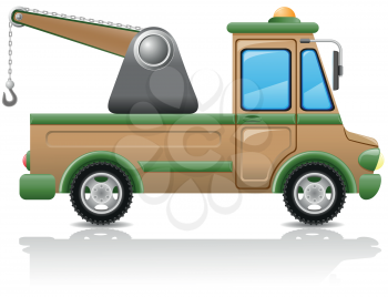 Royalty Free Clipart Image of a Tow Truck