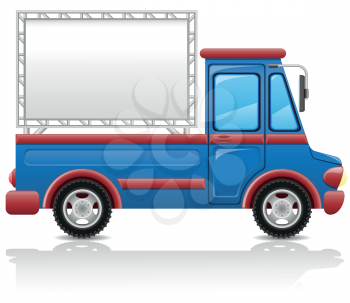 Royalty Free Clipart Image of an Advertisement Truck