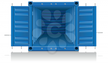 Royalty Free Clipart Image of a Cargo Container