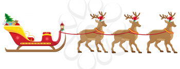 Royalty Free Clipart Image of a Christmas Sleighs