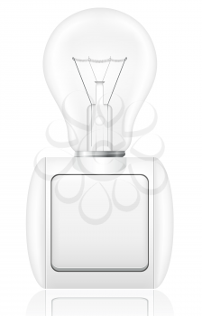 Royalty Free Clipart Image of a Light Bulb and Switch