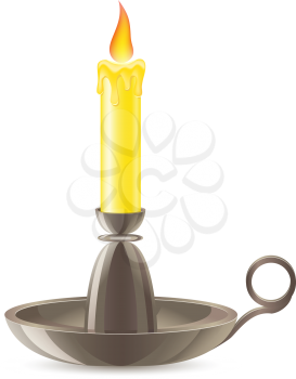 Royalty Free Clipart Image of a Conflagrant Candle