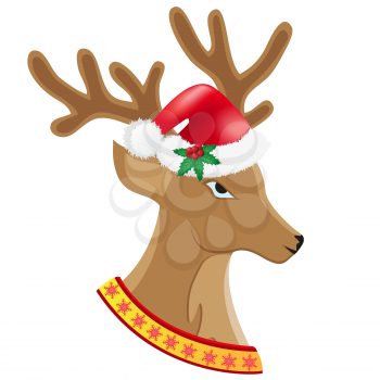 Royalty Free Clipart Image of a Christmas Deer