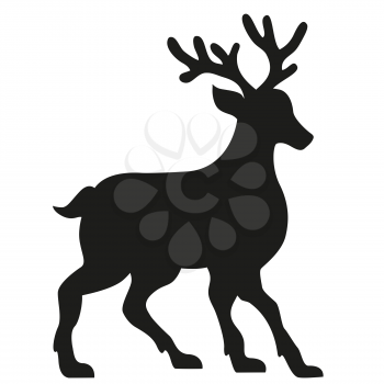 Royalty Free Clipart Image of a Deer Silhouette