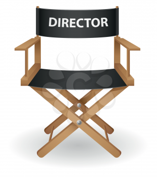 Royalty Free Clipart Image of a Director Chair