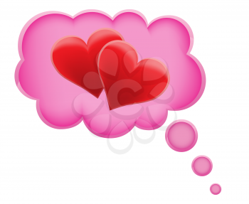 Royalty Free Clipart Image of a Concept of Dream Love
