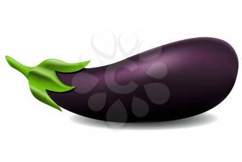 Royalty Free Clipart Image of an Eggplant