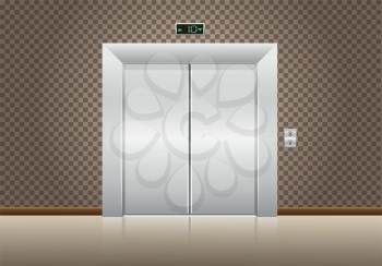 Royalty Free Clipart Image of Elevator Doors