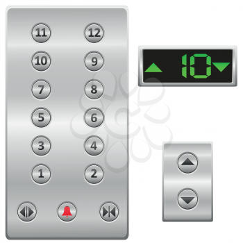 Royalty Free Clipart Image of Elevator Accessories