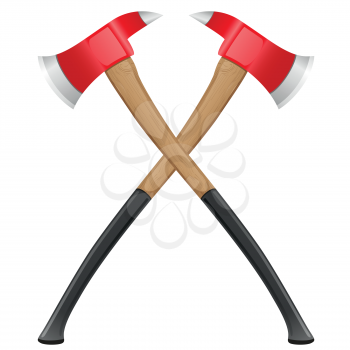 Royalty Free Clipart Image of a Firefighting Axe