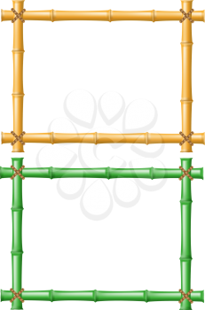 Royalty Free Clipart Image of Bamboo Frames