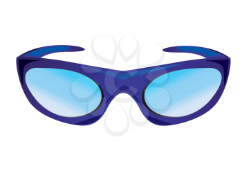 Royalty Free Clipart Image of Blue Sunglasses