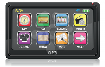 Royalty Free Clipart Image of a GPS Navigator