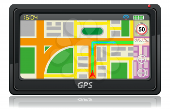Royalty Free Clipart Image of a GPS System