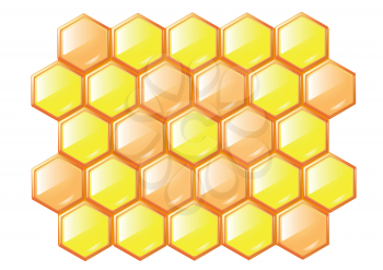 Royalty Free Clipart Image of a Honeycomb