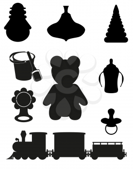 Royalty Free Clipart Image of a Baby toys