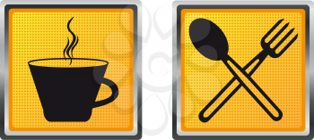 Royalty Free Clipart Image of Dining Icons