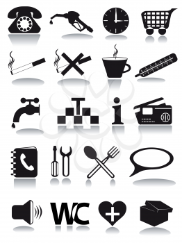 Royalty Free Clipart Image of a Variety of Icons