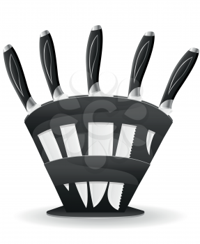 Royalty Free Clipart Image of a Knife Block