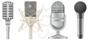 Royalty Free Clipart Image of a Microphone Set