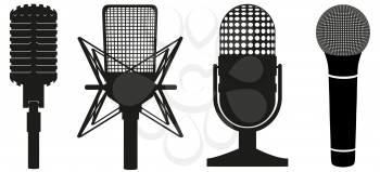 Royalty Free Clipart Image of a Microphone Set