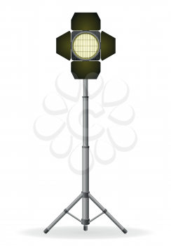 Royalty Free Clipart Image of a Movie Floodlight
