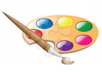 Royalty Free Clipart Image of Painting Supplies