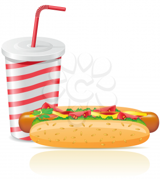 Royalty Free Photo of a Hot Dog and Drink