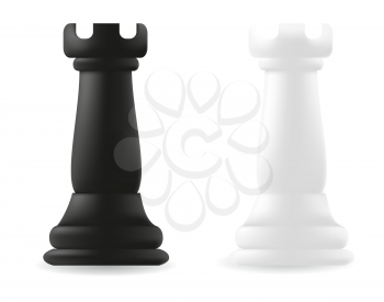Royalty Free Clipart Image of Chess Rook Pieces