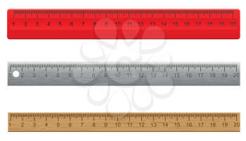 Royalty Free Clipart Image of Rulers