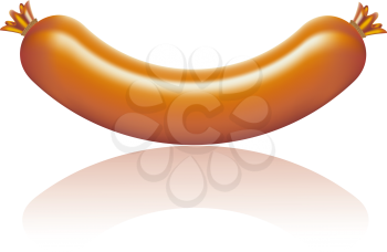Royalty Free Clipart Image of a Sausage