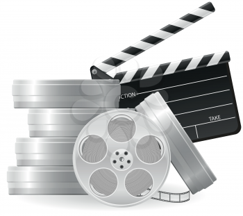 Royalty Free Clipart Image of a Cinematography Objects