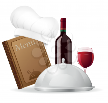 Royalty Free Clipart Image of a Resteraunt Set