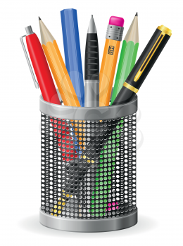 Royalty Free Clipart Image of a Set of Pencils