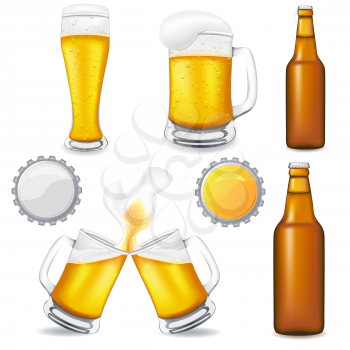 Royalty Free Clipart Image of a Beer Set