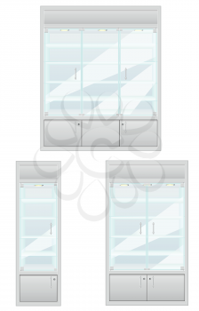 Royalty Free Clipart Image of a Set of Showcase Equipment